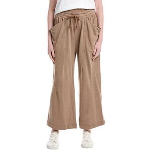 Labiz Womens  Slouchy Wide Leg Sweatpant, Brown